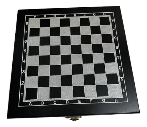 Tablero Ajedrez Madera 4en1 + Domino Naipes Dados - Norplat