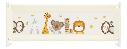 Baranda Cama Seguridad Bebe Plegable Ajustable 200cm Norplat Beige Zoológico