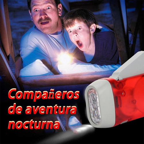 Juguete Exploración Binoculares Linterna 6en1 Niños Norplat Rojo