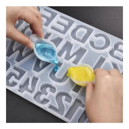 Molde Silicona Letras Números Moldes Repostería Transparente