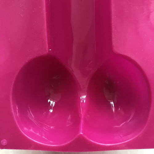 Molde De Silicona Pene Grande Queque Despedida Solteras Fucsia