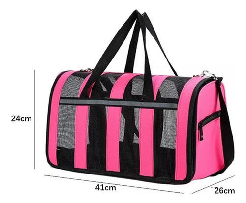 Bolso Transporte Mascota Gato Perro Norplat Talla M 41x26x24 Rosa