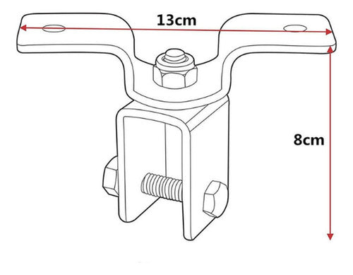 Soporte Sacos Box Para Vigas De Madera Y Techo - Norplat Negro