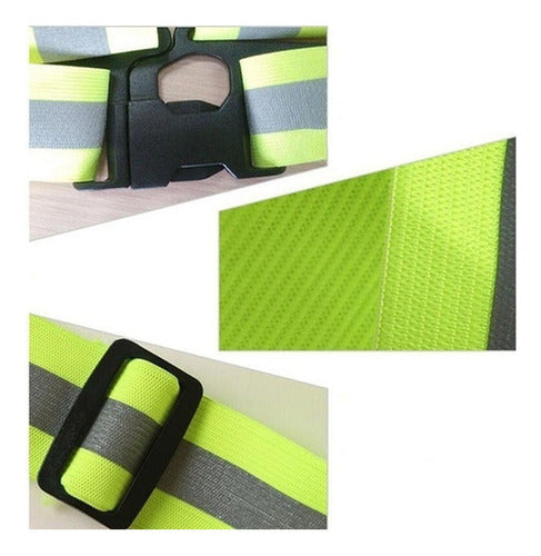 Pack 10 Arnes Reflectante Elástico Ajustable - Norplat Amarillo Fluorescente M