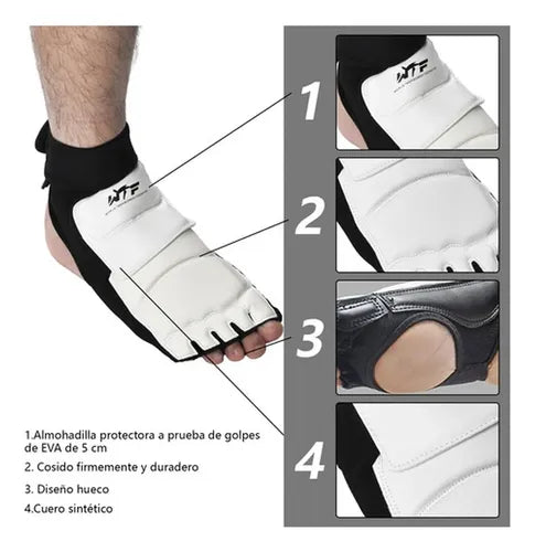 Guantes Y Empeineras De Entrenamiento De Taekwondo - Norplat L Blanco