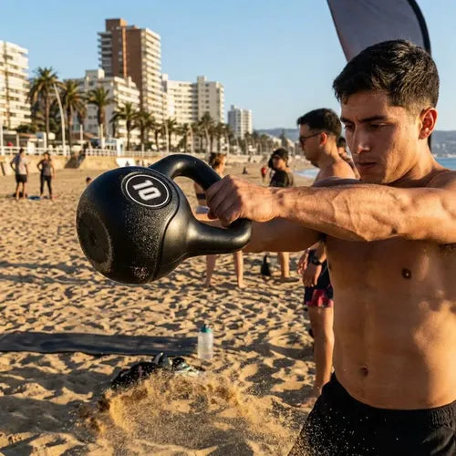 Pesa Rusa Norplat Kettlebell 10kg - Entrenamiento Fitness Negro