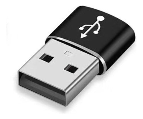 Adaptador Usb-c A Usb Compatible Con Lightning iPhone 13 12 Negro