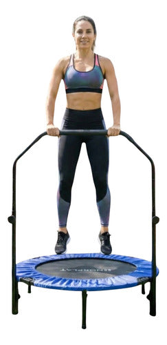 Trampolín Fitness Norplat Plegable 100cm 1m Cama Elastica Azul