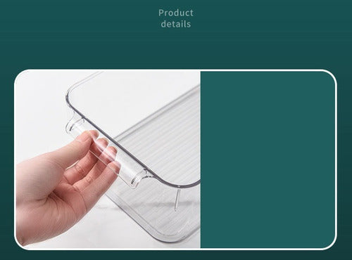 Organizador Para Refrigerador Plástico Transparente Big - Transparente