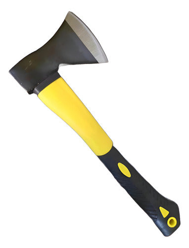 Hacha De Mano Mango De Fibra Cabeza De 1kg - Norplat Amarillo