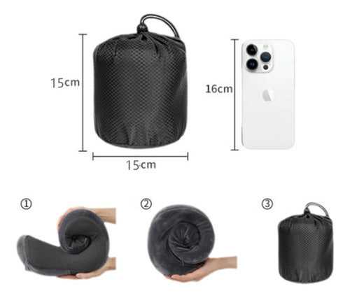 Almohada Cuello Especial Para Viajes Cojin Cervical Norplat Gris