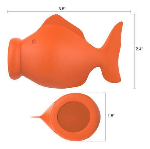 Separador De Yema Y Clara Huevo Silicona Forma Pez - Norplat Naranja