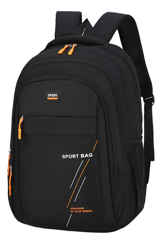 Mochila Hombre Norplat 35l Impermeable Urbano Porta Notebook Negro Liso