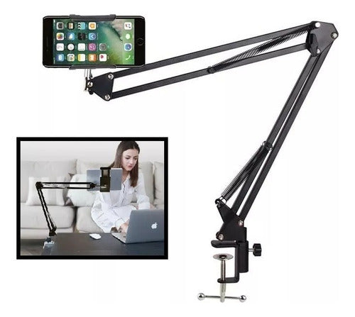 Soporte Celular Escritorio Porta Celular Universal Con Brazo