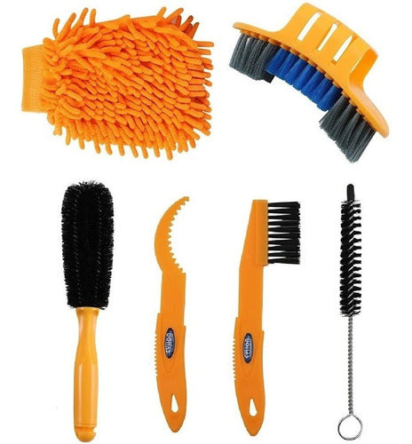 Limpieza Bicicleta Kit 10 Piezas Cepillo Polvo Limpia Cadena