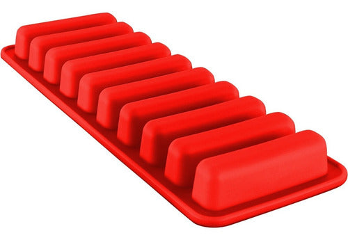 Molde De Silicona Para Cilindros De Hielo - Cukin Rojo