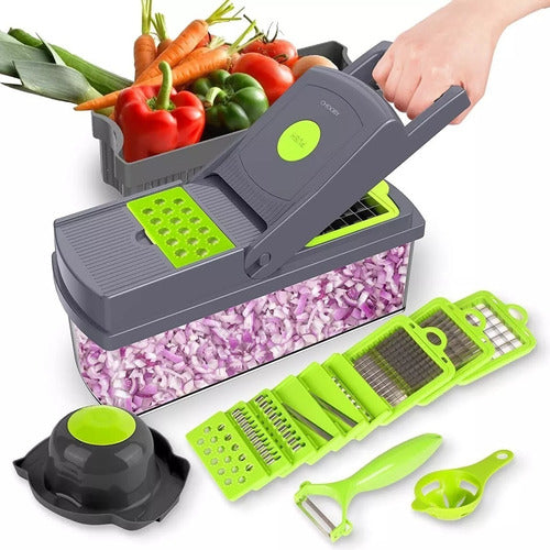 Rallador Picador Cortador Fruta Verdura Multi 14in1 Norplat