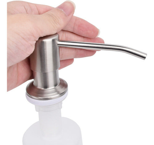 Bomba Dispensador Acero Inox Jabón Lavaplato 500ml - Norplat