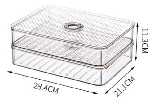 Contenedor Doble Jamón Y Queso Transparente Fiambres - Cukin Transparente