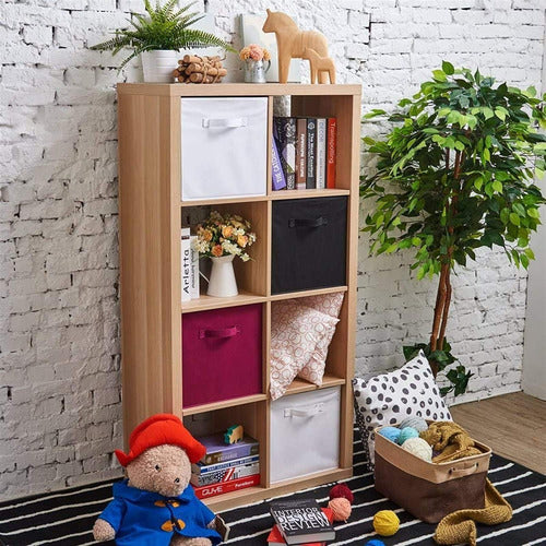 Kit 6 Cajas Organizadoras Cubo Plegables Closet Ropa Norplat Negro Lisa