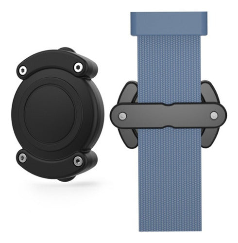 Soporte Collar Mascotas Para Airtag Impermeable Resistente Negro Tag M