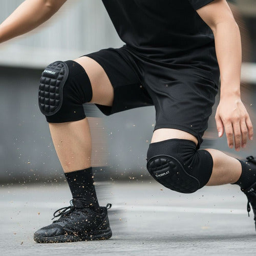 Rodilleras Deportivas Voleibol Volley Ball Acolchada Norplat Negro L