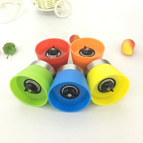 10 Saleros Y Pimenteros Molinillos P/ Sal Especies - Norplat Negro Rojo Naranja Amarillo Blanco