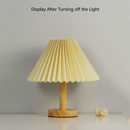 Lampara De Velador Usb Norplat - Mesa Dormitorio Escritorio Marrón Claro Beige