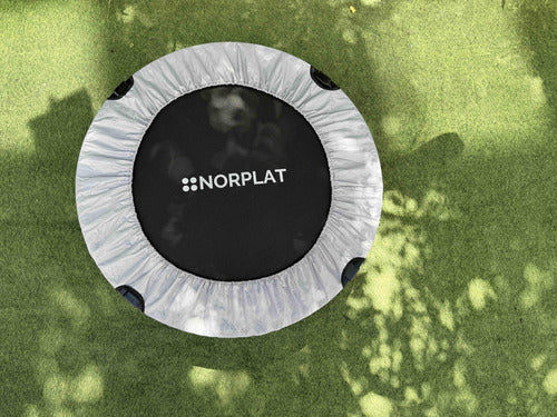 Trampolín Fitness 100cm Plegable Cama Elástica - Norplat Plateado