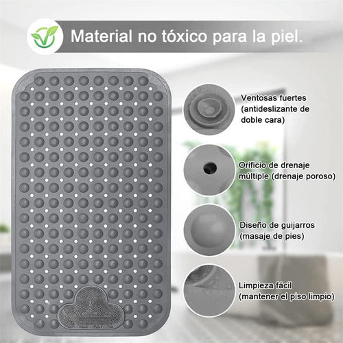 Piso Goma Antideslizante Para Ducha Tinas Alfombra - Norplat - Gris