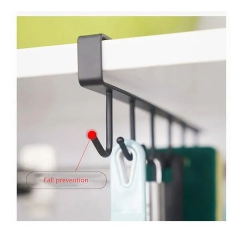 Organizador Soporte Colgador De Tazas Utensilios De Cocina Negro