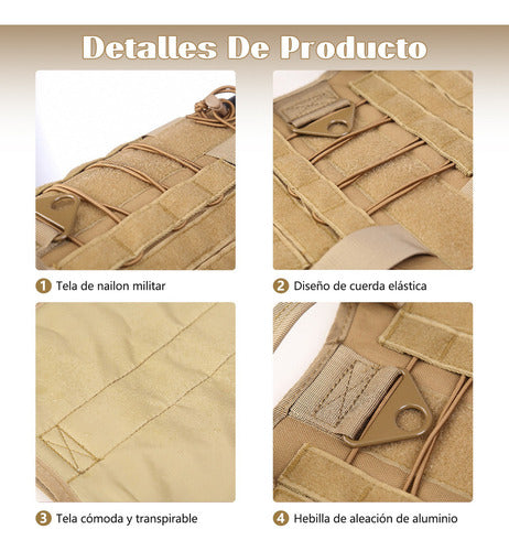 Arnés Para Perro - Táctico Con Forma De Coraza - Norplat Negro Xl