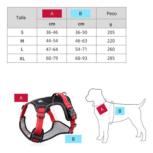 Arnés Anti Tirones Ajustable Reflectante Perro S-xl Norplat Negro L