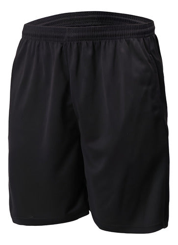 Shorts De Juego Hombre Futbol Deporte Elastico Liso Norplat Negro Lisa S