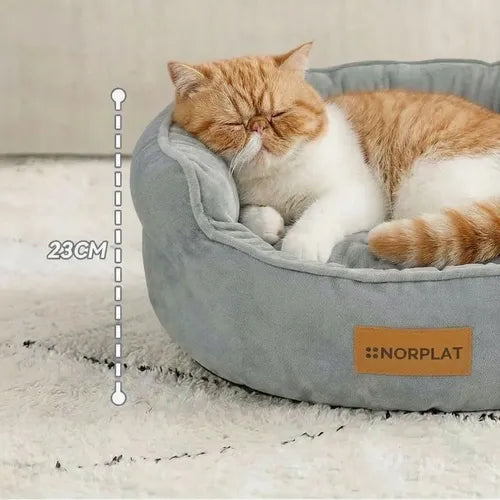 Cama Antiestres Norplat Perro Gato Con Cojín Reversible 60cm Gris Cama Antiestres Reversible