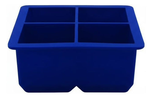 Molde De Silicona Para Cubos De Hielo 5cm - Cukin Azul Eléctrico