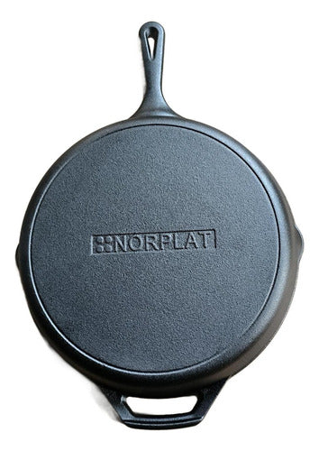 Sarten Fierro Hierro Fundido 31 Cm 3.2 Litros - Cukin Negro