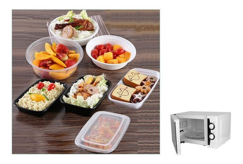 Recipientes Comida Pack 50pz Ecológico Reutilizable - Cukin Negro