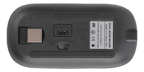 Mouse Bluetooth O Inalámbrico Xusb 2.4g Norplat Recargable Negro