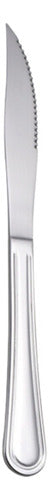 Pack 12 Cuchillos De Asado Acero Inoxidable 22cm - Cukin Plateado
