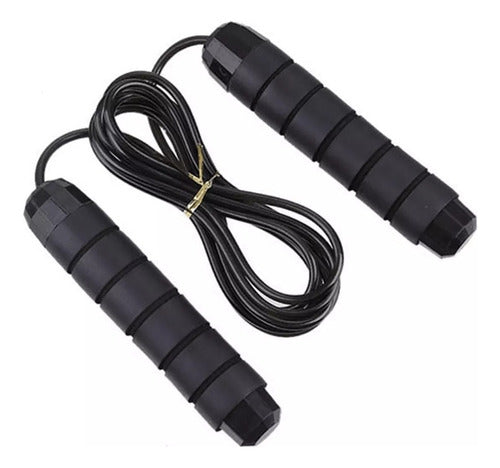 Cuerda Para Saltar Cardio Crossfit Deporte Velocidad Norplat Negro