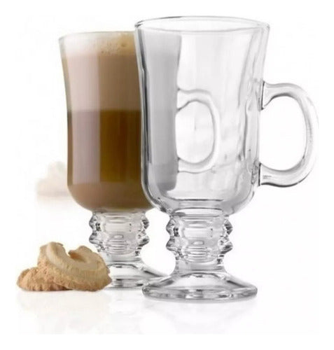 Set 6 Tazas Para Capuchino Café Té Vidrio 250ml Cappuccino Transparente Capuchino