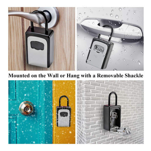 Caja Guarda Llave Con Clave Seguridad Colgante Muro Norplat Gris
