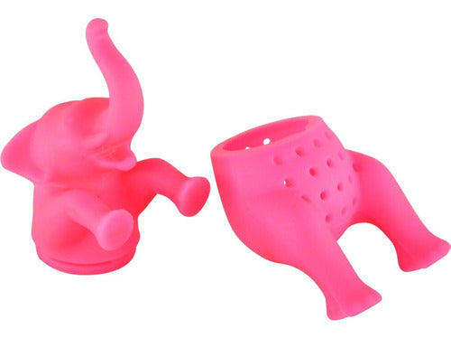 Elefante Infusor De Te De Silicona - Cukin Rosa