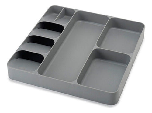 Organizador Premium De Cubiertos Y Utensilios Grande - Cukin Gris