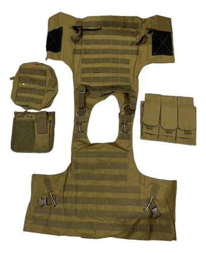 Chalecos Tacticos Norplat Chaleco Tactico Ajustable Molle Marrón L