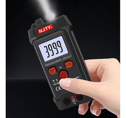 Tester Multimetro Digital Amperaje Voltaje Ohms 600v Norplat Negro