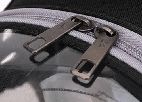 Mochila Bolso Transportes Transparente Mascotas Perros Gatos Negro