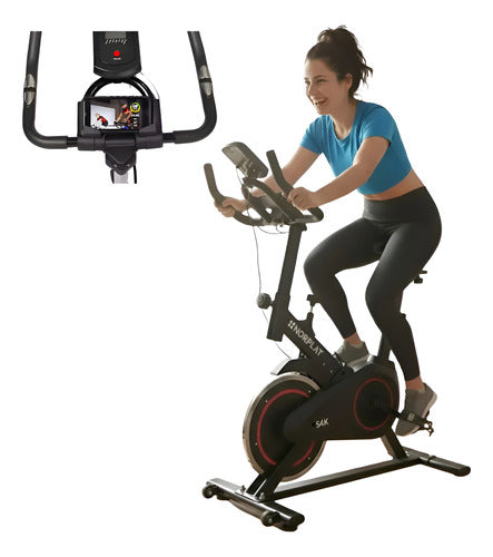 Bicicleta Estatica Norplat S4k Spinning Fitness Volante 4kg Negro