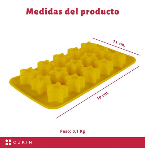 Molde De Silicona Para Estrella De Chocolate - Cukin Amarillo